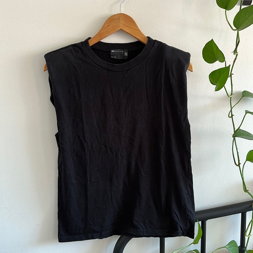 ASOS muscle tank top with shoulder padding
